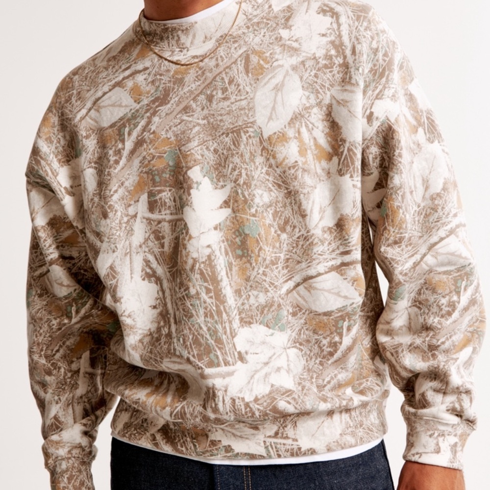 A&F Camouflage Patterned Men's Sweater